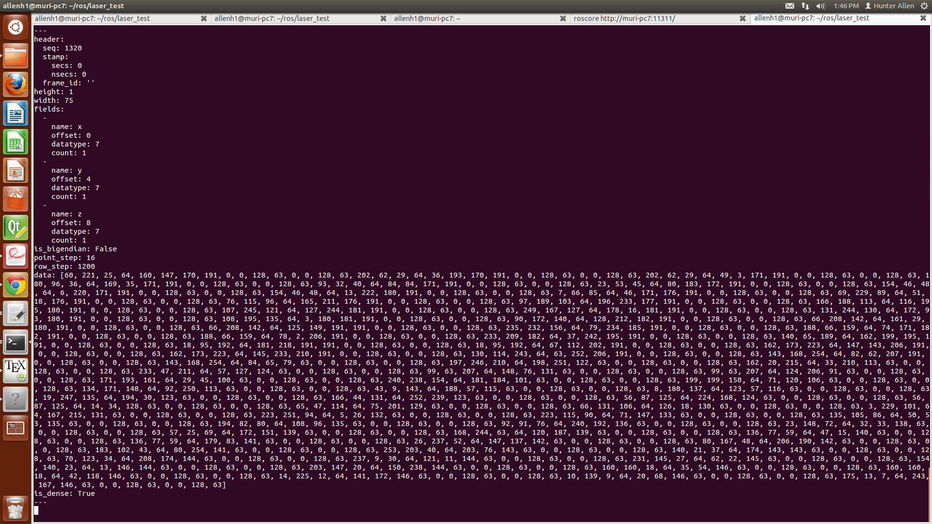 This is the output for rostopic echo cloud_pcl